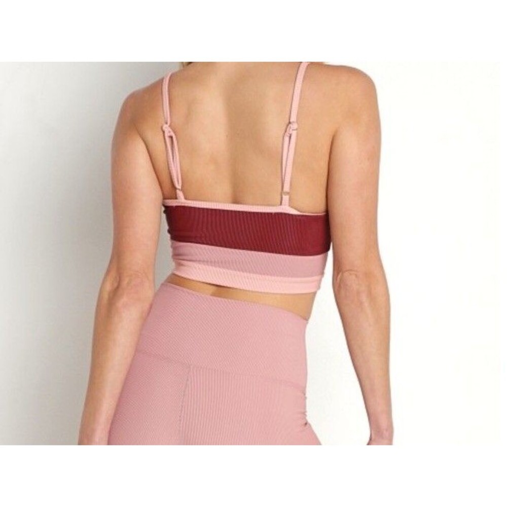 Beach Riot Eva Top Sports Bra Size Small Oxblood - Picture 2 of 9